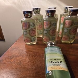Lot of 7 Bath & Body Works Cucumber Melon Shower Gel New 10 fl.oz.